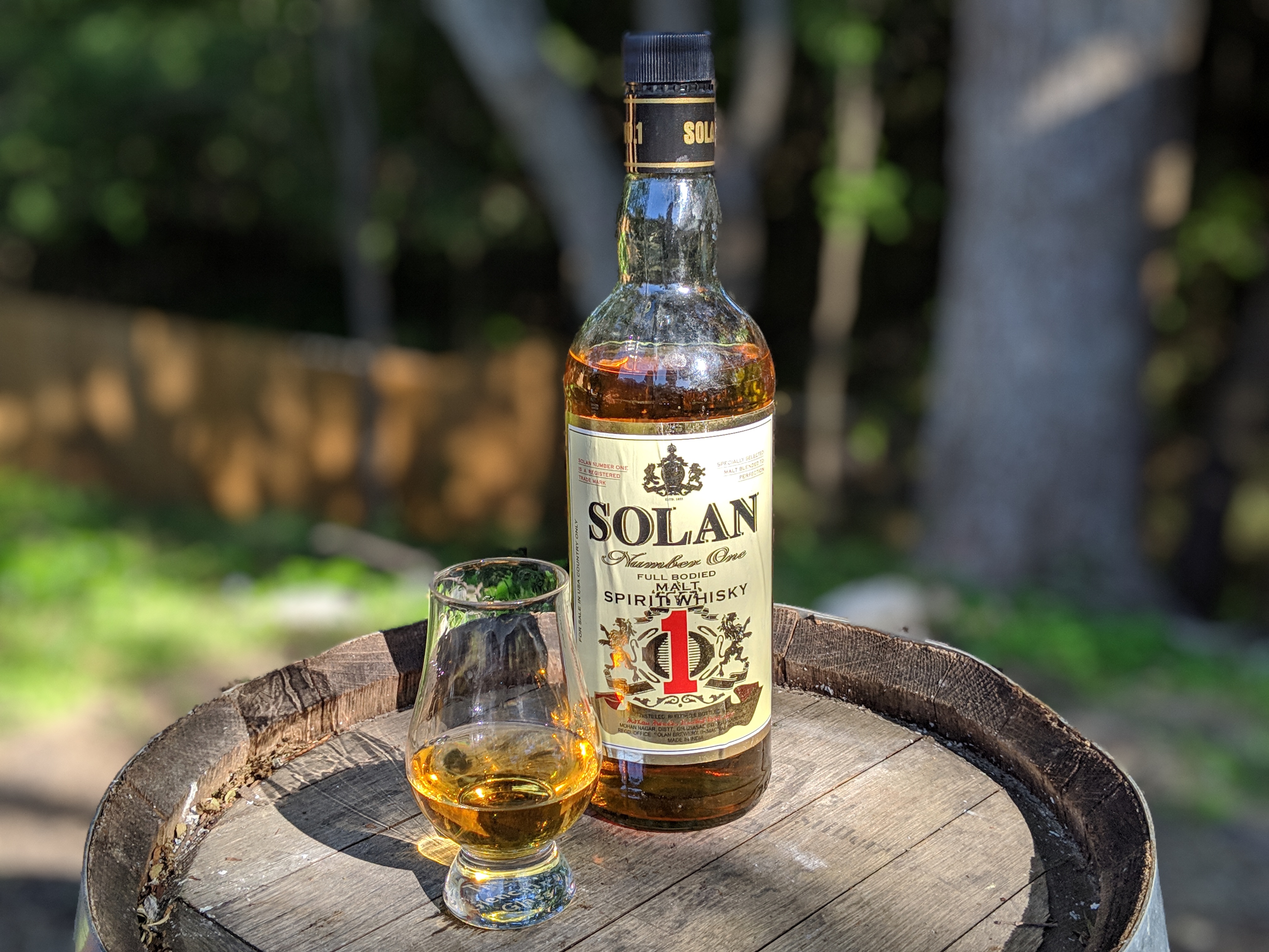 Solan - a premium Indian whisky spirit